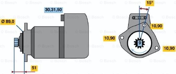 BOSCH 0 001 416 025 - Стартер autospares.lv