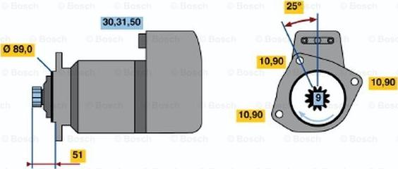 BOSCH 0 001 416 026 - Стартер autospares.lv