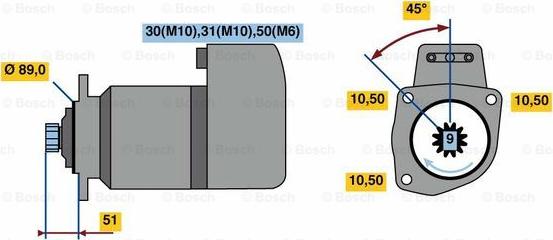 BOSCH 0 001 416 024 - Стартер autospares.lv