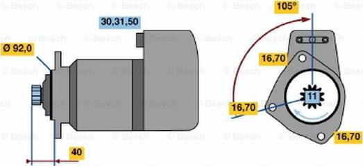 BOSCH 0 001 417 042 - Стартер autospares.lv