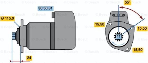 BOSCH 0 001 417 059 - Стартер autospares.lv