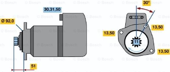 BOSCH 0 001 417 066 - Стартер autospares.lv