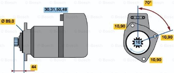 BOSCH 0 001 417 015 - Стартер autospares.lv