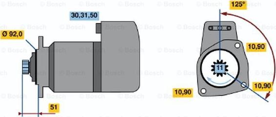 BOSCH 0 001 417 016 - Стартер autospares.lv