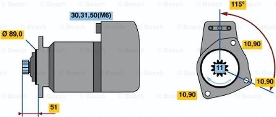 BOSCH 0 001 417 071 - Стартер autospares.lv