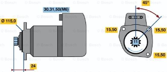 BOSCH 0 001 417 073 - Стартер autospares.lv