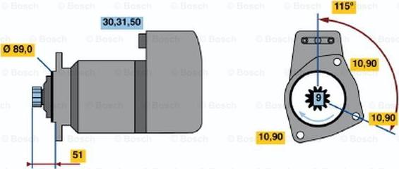 BOSCH 0 001 417 077 - Стартер autospares.lv