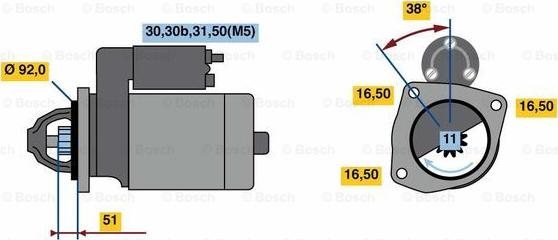 BOSCH 0 001 420 029 - Стартер autospares.lv