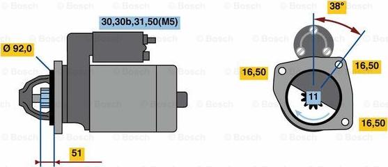 BOSCH 0 001 420 028 - Стартер autospares.lv