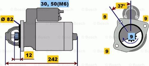 BOSCH 0 001 109 048 - Стартер autospares.lv