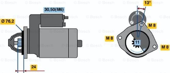 BOSCH 0 001 109 011 - Стартер autospares.lv