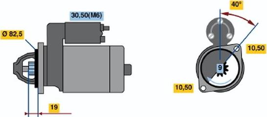 BOSCH 0001109031 - Стартер autospares.lv