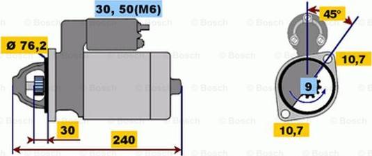 BOSCH 0 001 109 029 - Стартер autospares.lv