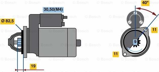 BOSCH 0 001 109 356 - Стартер autospares.lv