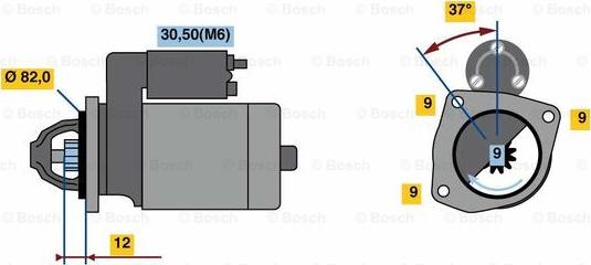 BOSCH 0 001 109 336 - Стартер autospares.lv