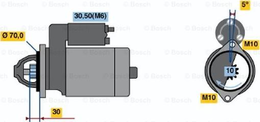 BOSCH 0 001 109 262 - Стартер autospares.lv