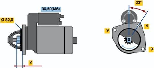 BOSCH 0 001 109 267 - Стартер autospares.lv