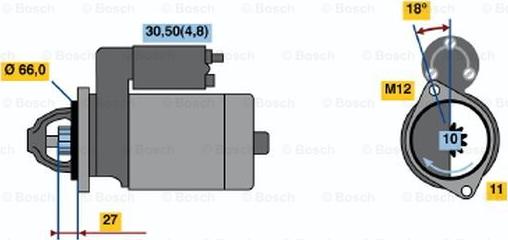 BOSCH 0 001 109 275 - Стартер autospares.lv