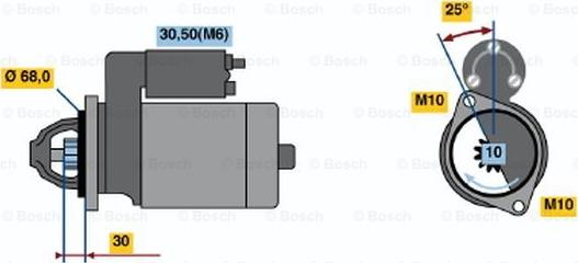 BOSCH 0 001 109 271 - Стартер autospares.lv