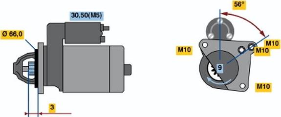 BOSCH 0001106022 - Стартер autospares.lv