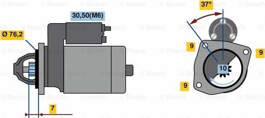 BOSCH 0 001 108 456 - Стартер autospares.lv