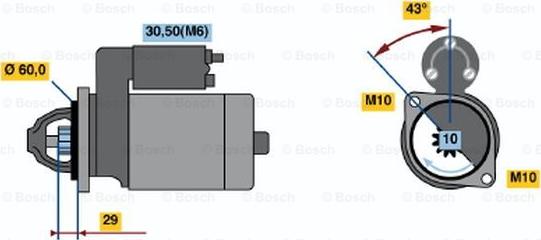 BOSCH 0 986 021 310 - Стартер autospares.lv