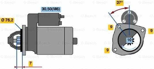 BOSCH 0 001 108 420 - Стартер autospares.lv