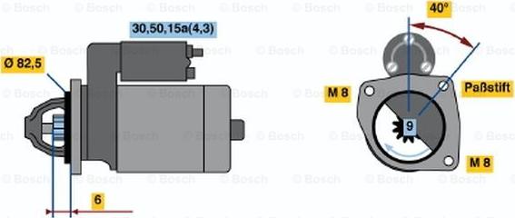 BOSCH 0 001 108 090 - Стартер autospares.lv