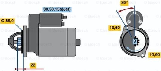 BOSCH 0 001 108 091 - Стартер autospares.lv