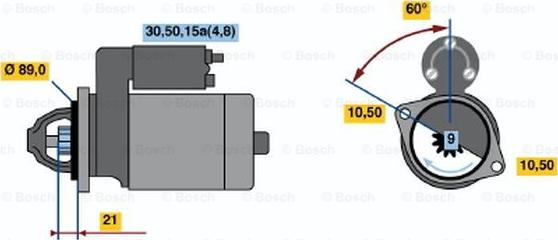 BOSCH 0 001 108 092 - Стартер autospares.lv