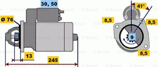 BOSCH 0 001 108 048 - Стартер autospares.lv