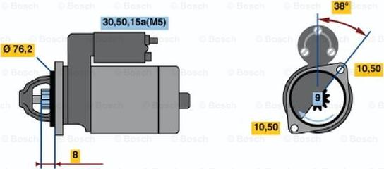 BOSCH 0 001 108 019 - Стартер autospares.lv