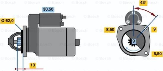 BOSCH 0 001 108 081 - Стартер autospares.lv