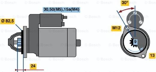 BOSCH 0 001 108 021 - Стартер autospares.lv