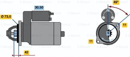 BOSCH 0 001 108 144 - Стартер autospares.lv