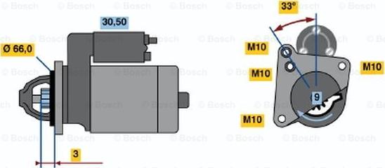 BOSCH 0 001 108 143 - Стартер autospares.lv