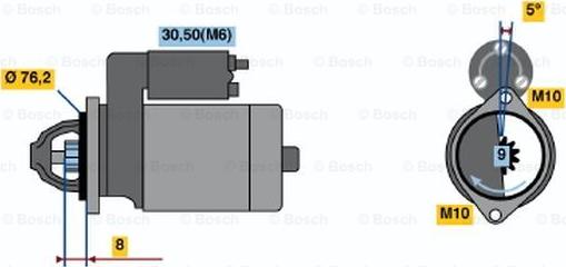 BOSCH 0 001 108 156 - Стартер autospares.lv