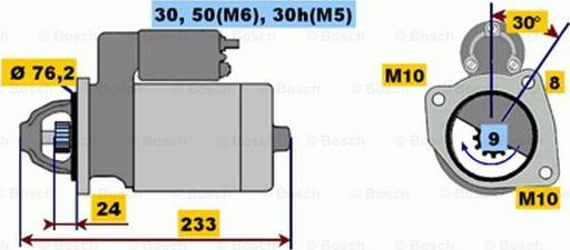 BOSCH 0 001 108 157 - Стартер autospares.lv