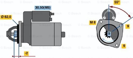 BOSCH 0 001 108 162 - Стартер autospares.lv