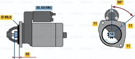 BOSCH 0 001 108 111 - Стартер autospares.lv