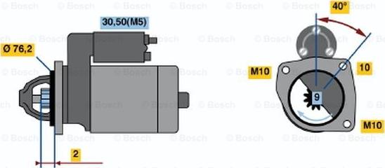 BOSCH 0 001 108 189 - Стартер autospares.lv