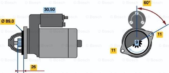 BOSCH 0 001 108 131 - Стартер autospares.lv