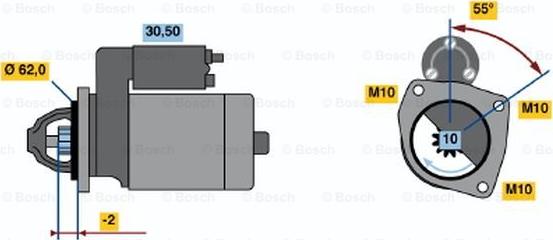 BOSCH 0 986 016 930 - Стартер autospares.lv