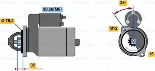 BOSCH 0 001 108 200 - Стартер autospares.lv