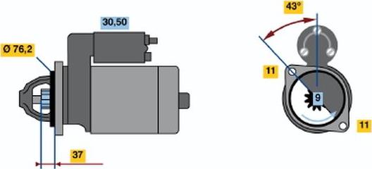 BOSCH 0001108203 - Стартер autospares.lv