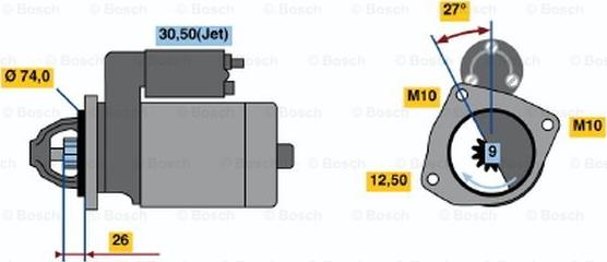 BOSCH 0 001 108 228 - Стартер autospares.lv