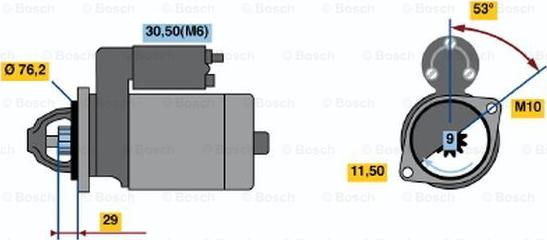 BOSCH 0 001 107 425 - Стартер autospares.lv