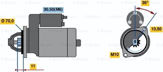 BOSCH 0 001 107 093 - Стартер autospares.lv