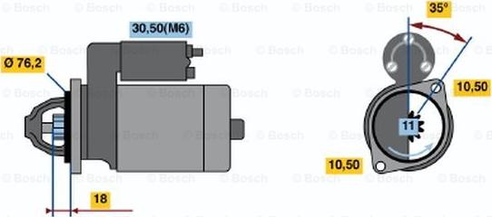 BOSCH 0 001 107 107 - Стартер autospares.lv