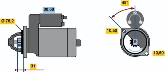 BOSCH 0001107058 - Стартер autospares.lv